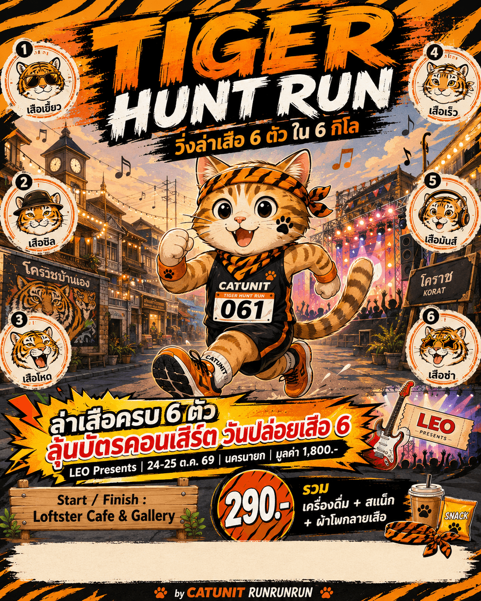 TIGER HUNT RUN | วิ่งล่าเสือ 6 ตัว by CATUNIT 🐯