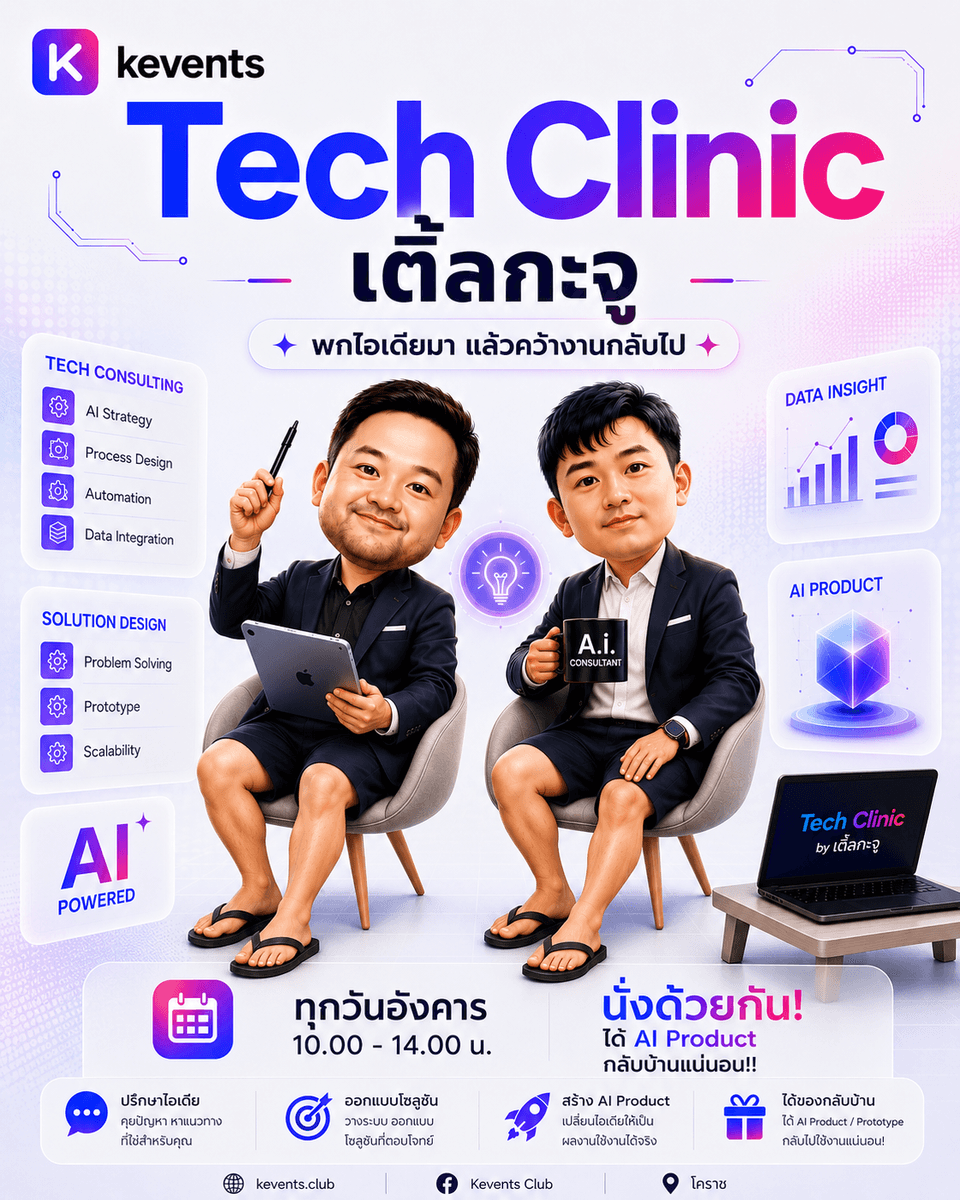 Tech Clinic by เติ้ลกะจู: พกไอเดียมา แล้วคว้างานกลับไป